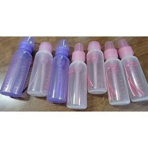 Dr. Brown Pink Purple Baby Bottle lot  Mixed lot some with lids